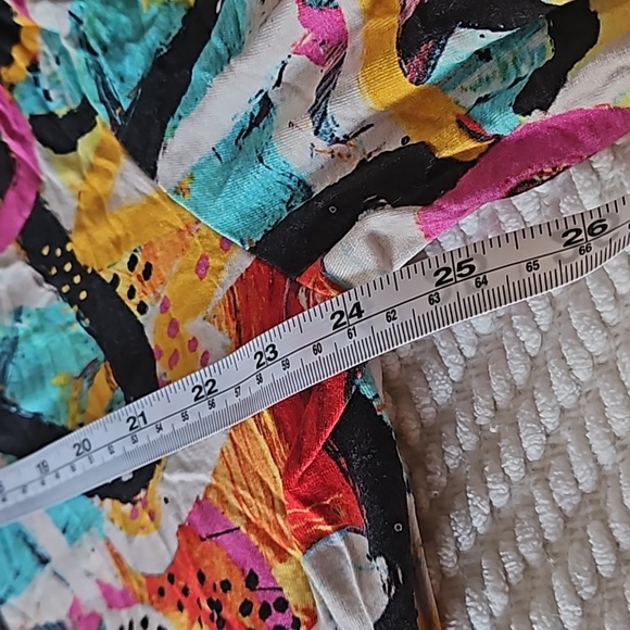 Kozan colorful v-neck long sleeve top, 2x - Picture 4 of 9